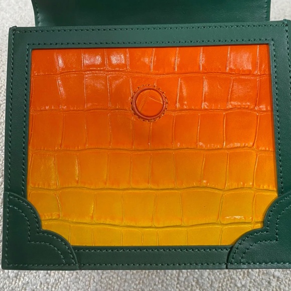 Authentic Pre-Owned CASABLANCA Women's Orange Gradient Embossed Mini Jeanne Bag - Picture 8 of 16